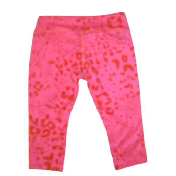 Nike Dri Fit Pink Cheetah Print/Leopard Print Leggings Capri Length Size Medium - Picture 4 of 7